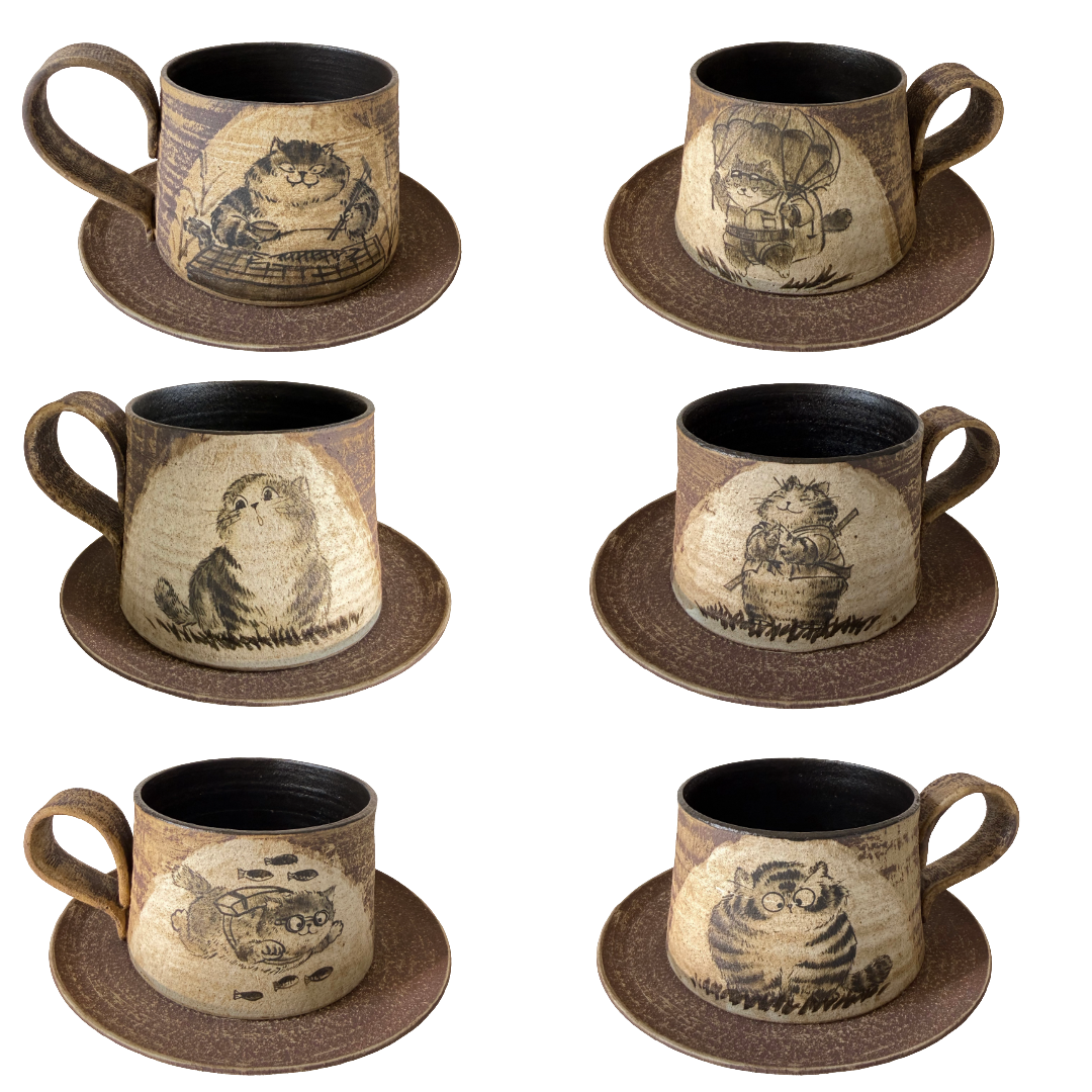 Galet – Tasse personnalisée modelée et peinte à la main