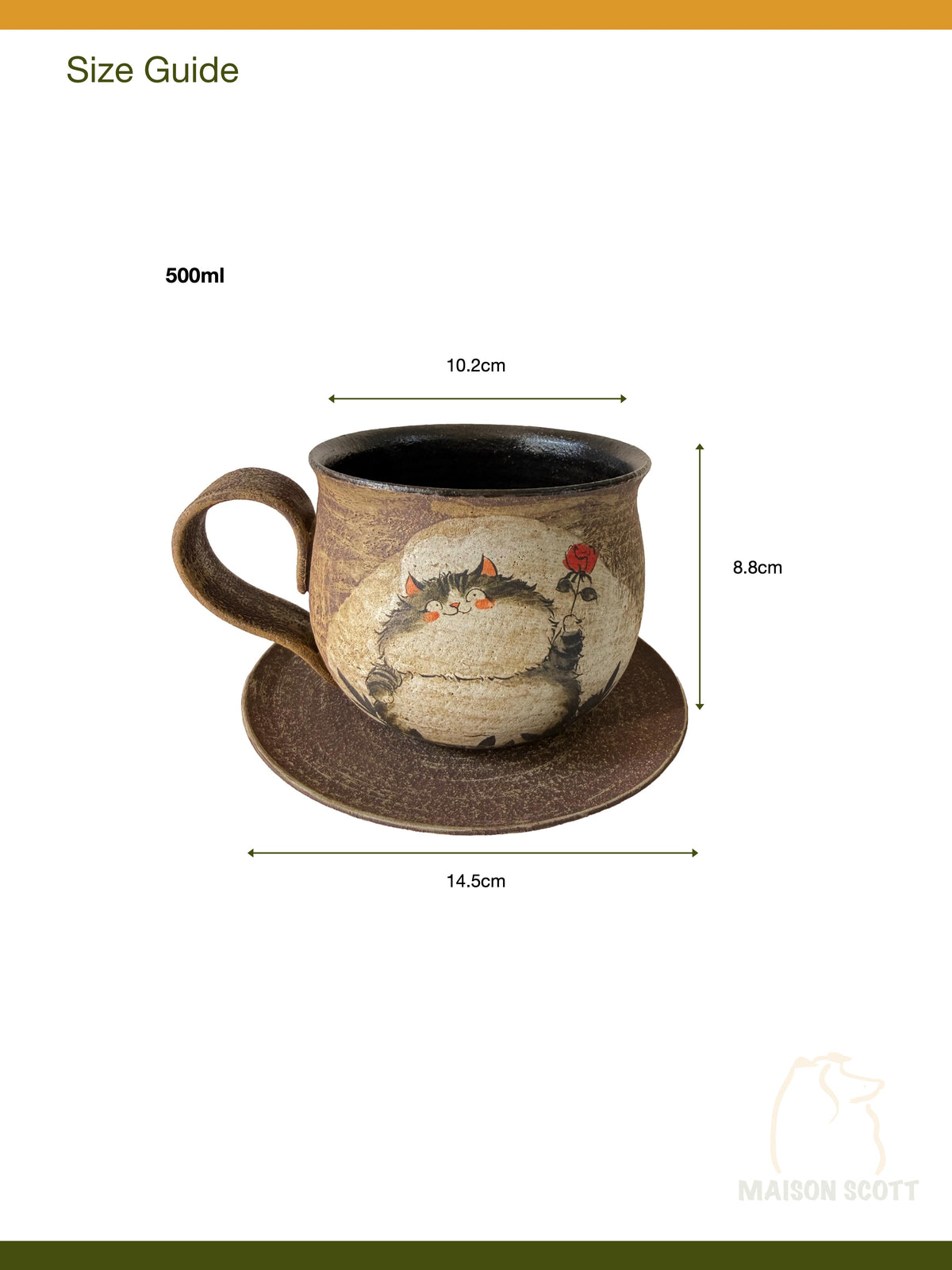 Colline – Von Hand modellierte und bemalte Tasse