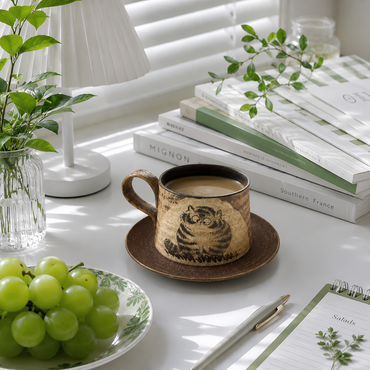 Galet – Tasse personnalisée modelée et peinte à la main