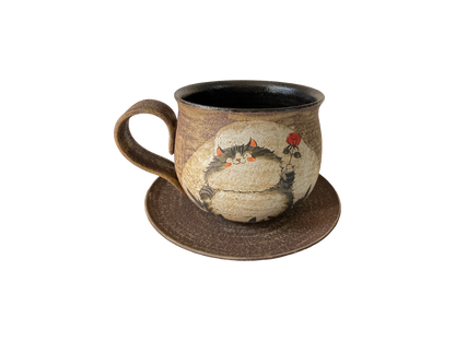 Colline – Tasse personnalisée modelée et peinte à la main