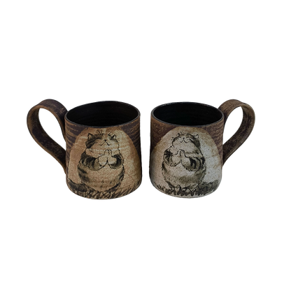 Écorce – Tasse personnalisée modelée et peinte à la main
