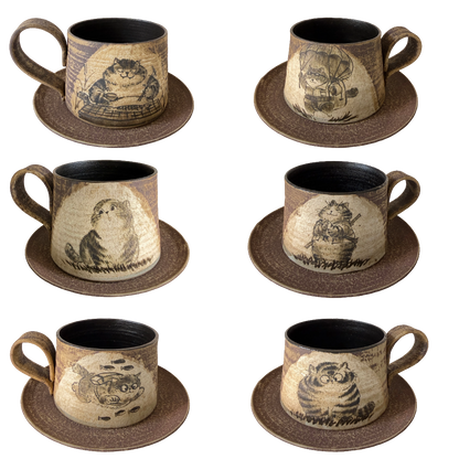 Galet – Tasse personnalisée modelée et peinte à la main