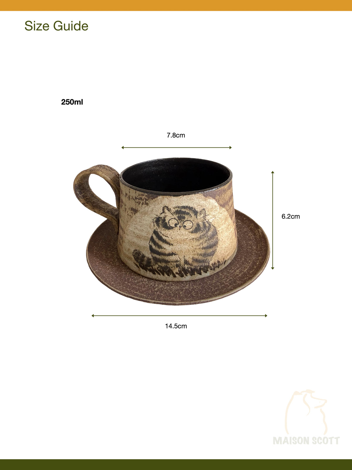 Kieselstein – Handmodellierte und bemalte personalisierte Tasse