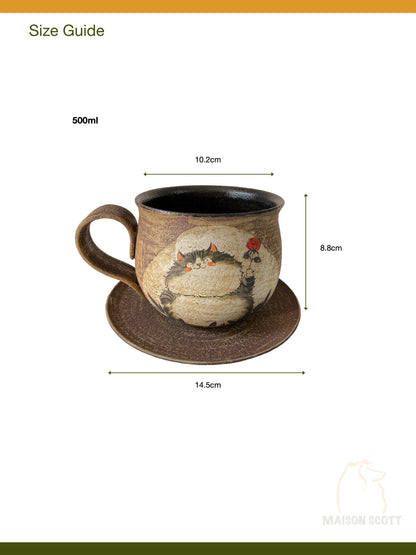 Colline – Von Hand modellierte und bemalte Tasse
