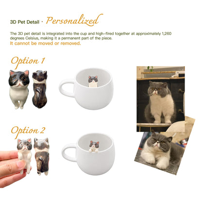 Options de position d’une figurine d’animal sur une tasse personnalisée Maison Scott