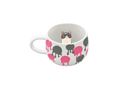 Tasse personnalisée Pois Fondants avec figurine d’animal modelée à l’intérieur